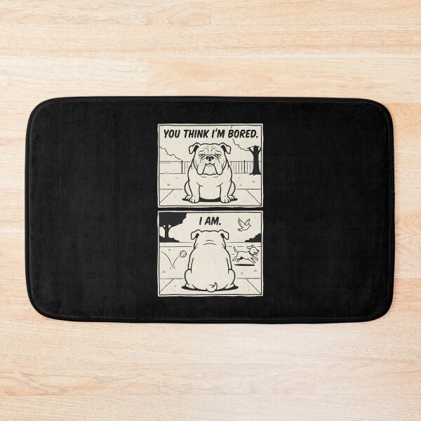 Item preview, English Bulldog Bored Funny Dog Comic designed and sold by SplashTastic.