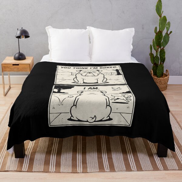 Item preview, English Bulldog Bored Funny Dog Comic designed and sold by SplashTastic.