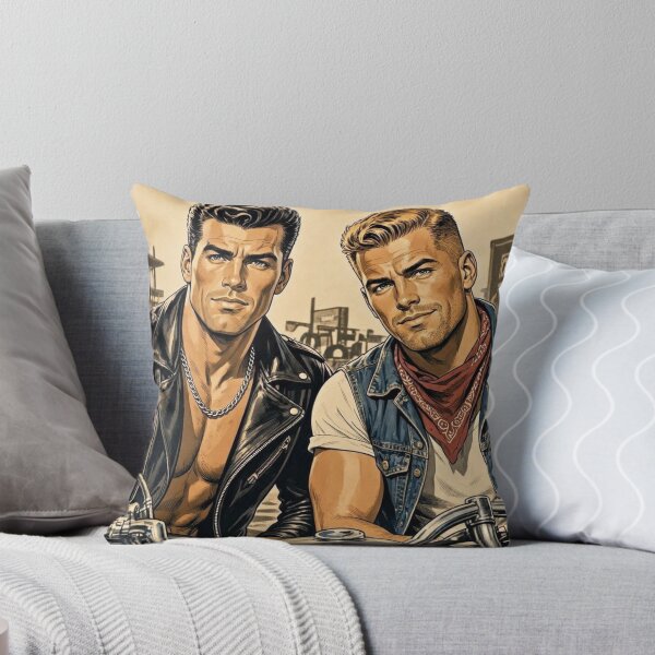 Item preview, 1940s Retro Bikers The Pack Gay Leather Art Design designed and sold by ItsAKinkThing.