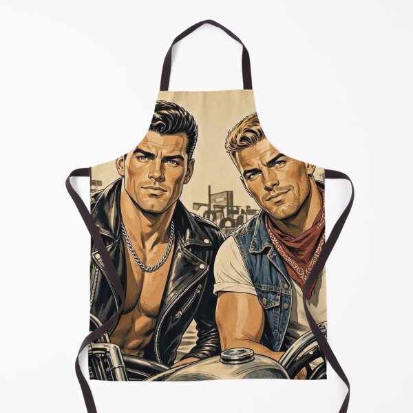 Item preview, 1940s Retro Bikers The Pack Gay Leather Art Design designed and sold by ItsAKinkThing.