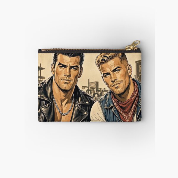 Item preview, 1940s Retro Bikers The Pack Gay Leather Art Design designed and sold by ItsAKinkThing.