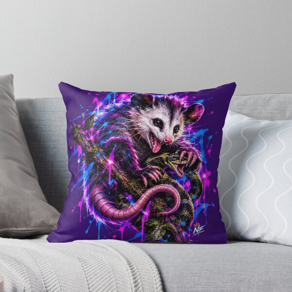 Item preview, Wild Opossum Grappling with Serpent on Branch designed and sold by srangiem-cc.