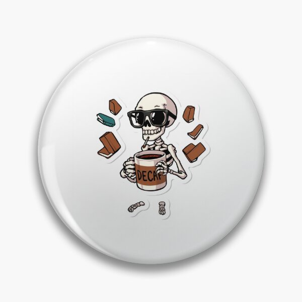Artikelvorschau, Skeleton Librarian's Coffee Break entworfen und verkauft von One More Run.