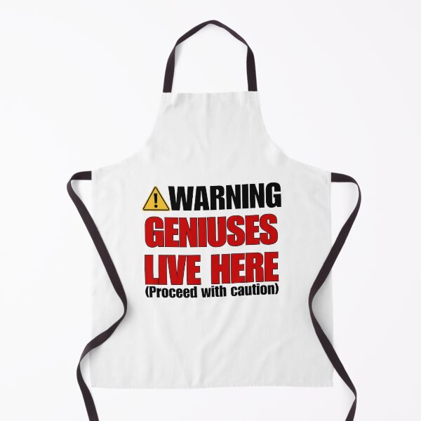 Item preview, Warning Geniuses Live Here | Proceed With Caution | Funny Clever Quote designed and sold by 22k Lab Studio.