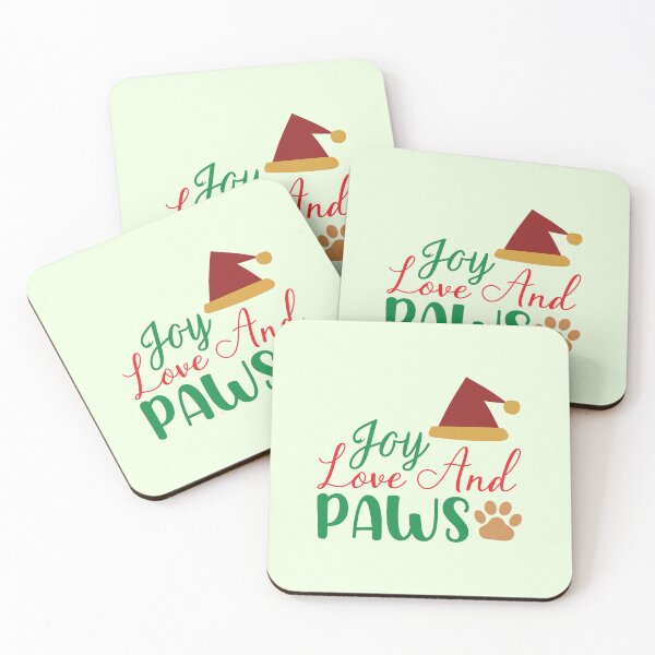 Item preview, Joy, Love and Paws Christmas Dog Design designed and sold by Palette & Hue.