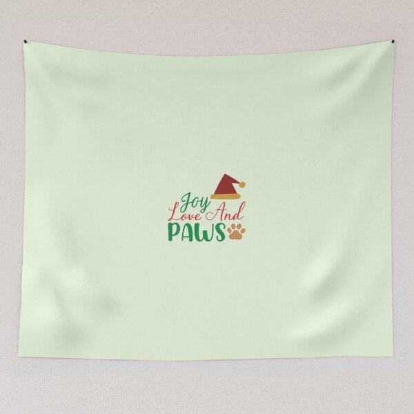 Item preview, Joy, Love and Paws Christmas Dog Design designed and sold by Palette & Hue.