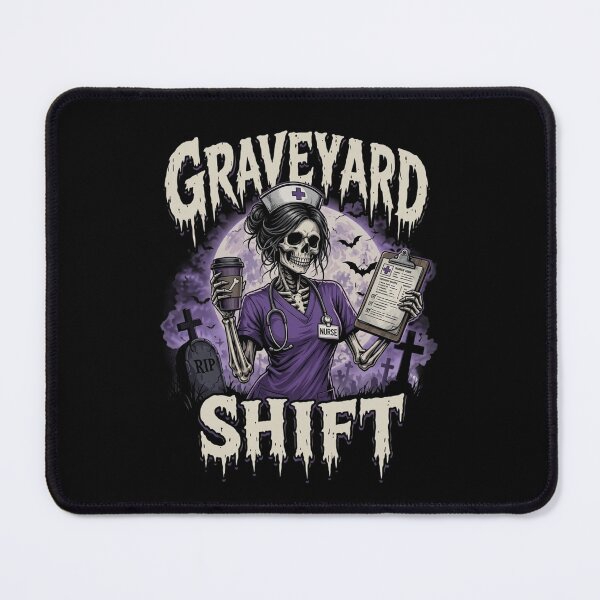 Item preview, Graveyard Shift Horror Poster Tee | Night Shift Nurse Gift | ER Nurse Halloween Shirt designed and sold by ChockletBoy.