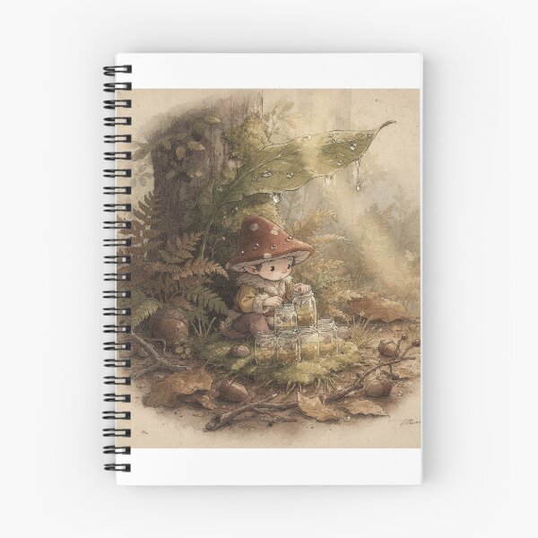 Item preview, Mushroom Sprite Bottling Morning Dew designed and sold by PictorialWhimsy.
