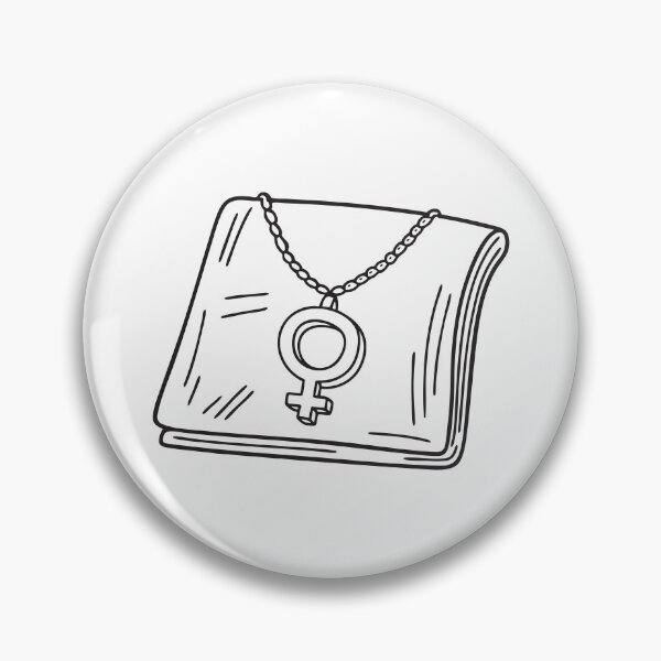 Item preview, doodle illustration of a Venus symbol necklace on a velvet cloth designed and sold by rasagamastore.