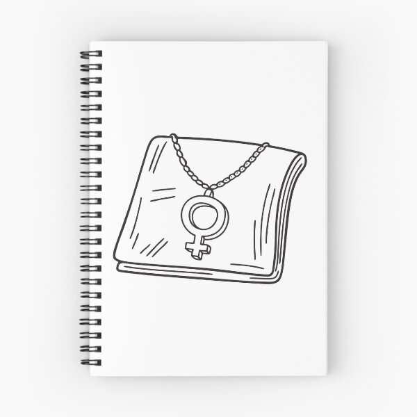 Item preview, doodle illustration of a Venus symbol necklace on a velvet cloth designed and sold by rasagamastore.