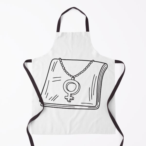 Item preview, doodle illustration of a Venus symbol necklace on a velvet cloth designed and sold by rasagamastore.