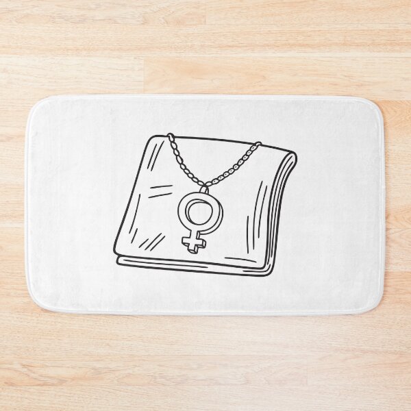 Item preview, doodle illustration of a Venus symbol necklace on a velvet cloth designed and sold by rasagamastore.