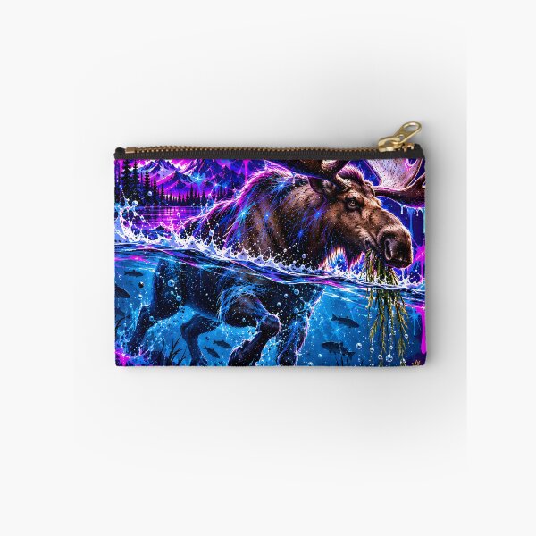 Item preview, Neon Moose with Massive Antlers in Water designed and sold by srangiem-cc.