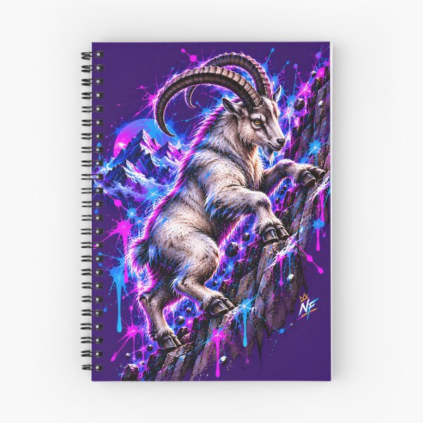Item preview, Cosmic Ibex Scaling Neon Mountain Peaks designed and sold by srangiem-cc.