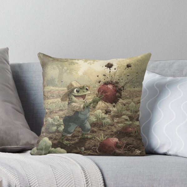 Item preview, Frog Gardener Hauling a Giant Radish designed and sold by PictorialWhimsy.
