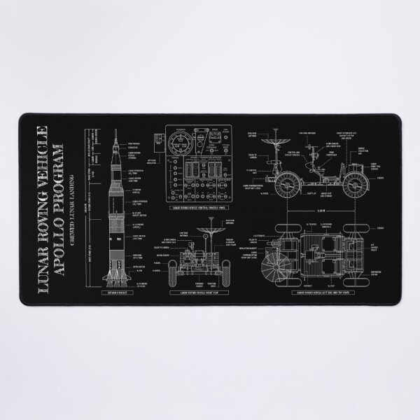 Item preview, Lunar Roving Vehicle - Apollo Program (White Stencil - No Background) designed and sold by BGALAXY.