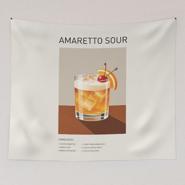 Item preview, Amaretto Sour Cocktail Wall Art designed and sold by SurfolioPrints.