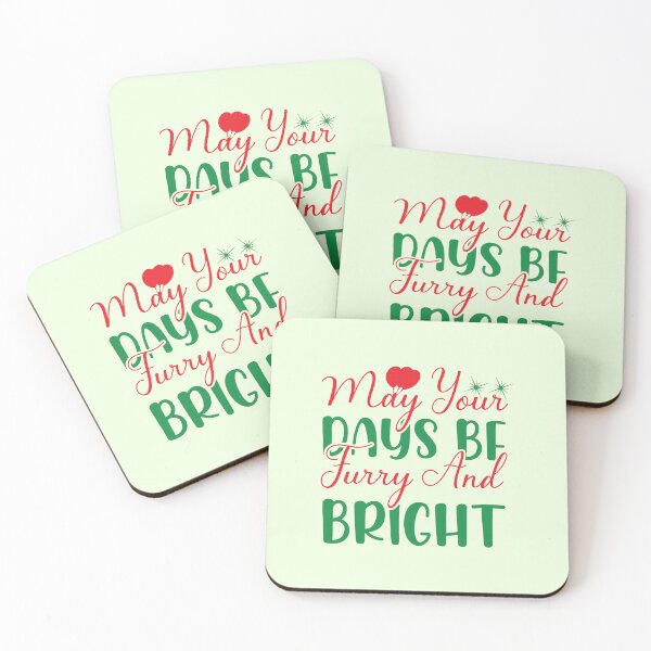 Item preview, May Your Days Be Furry and Bright Christmas Dog Design designed and sold by Palette & Hue.