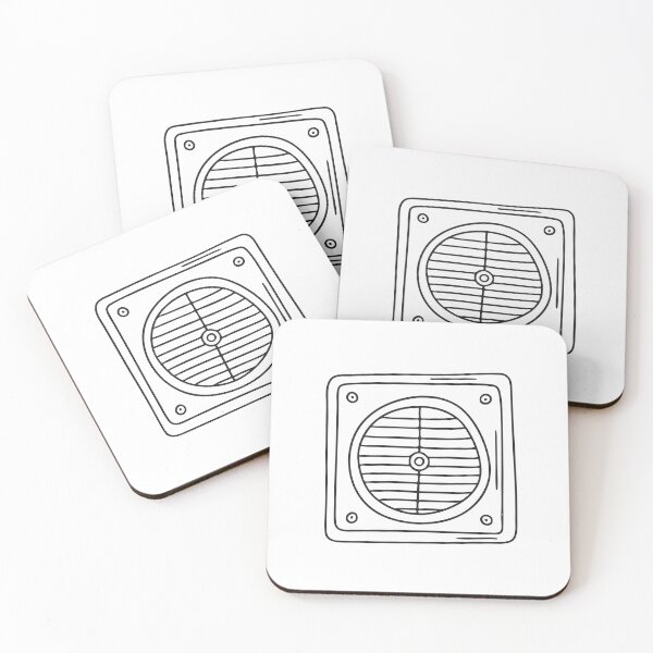 Item preview, doodle illustration of a wall vent with dust gathered on the edges designed and sold by rasagamastore.