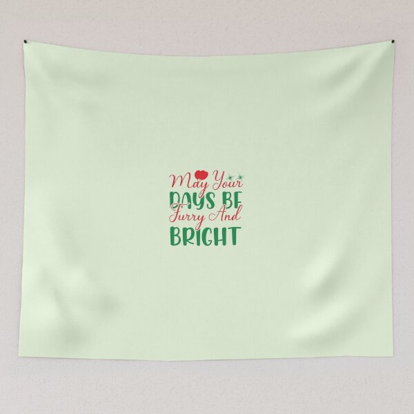 Item preview, May Your Days Be Furry and Bright Christmas Dog Design designed and sold by Palette & Hue.