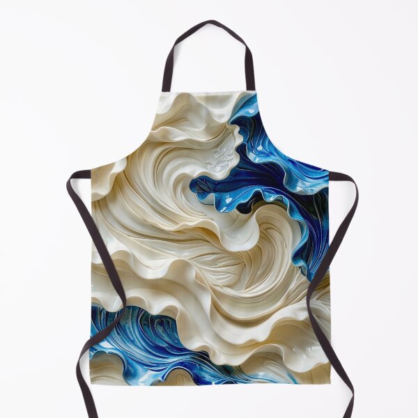 Item preview, Sculptural Sapphire and Cream Geometric Relief designed and sold by Vicky Brago-Mitchell®.