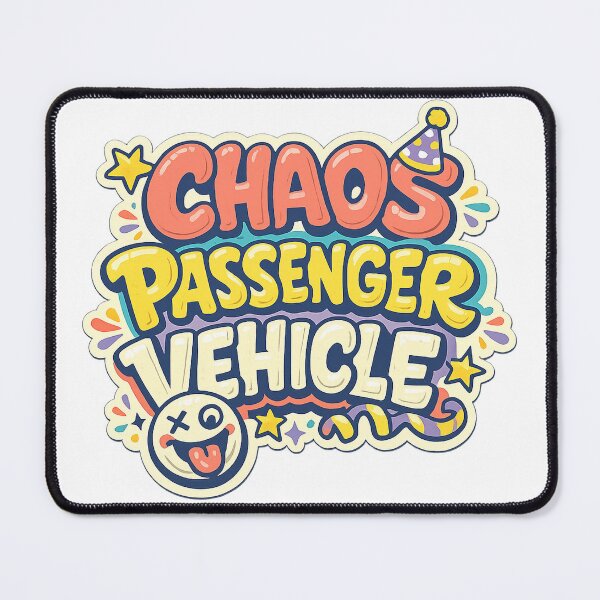 Item preview, Chaos Passenger Vehicle Funny Road Trip Passenger Retro Typography designed and sold by inkoutninja.