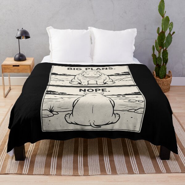 Item preview, Hippo Big Plans Nope Funny Procrastination Humor designed and sold by SplashTastic.