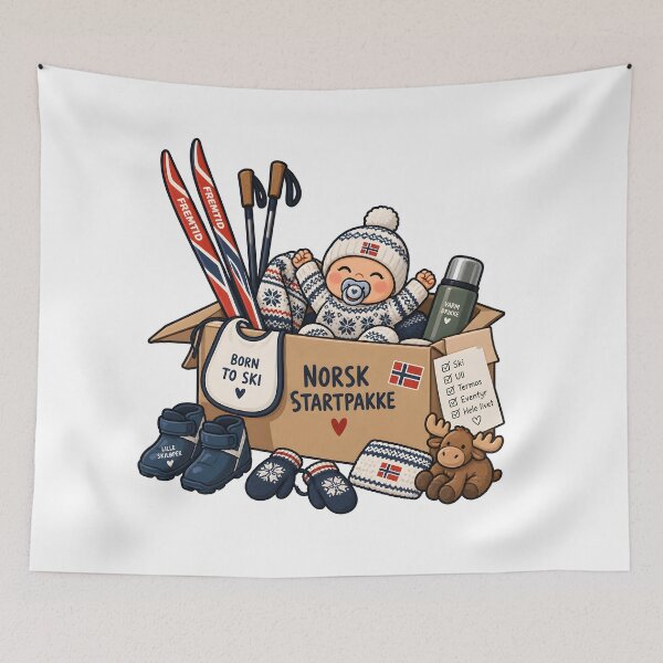 Item preview, Norwegian Baby Starter Pack: Born to Ski designed and sold by PRINTIONAL.