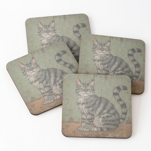Item preview, Scrappy Alley Cat With a Notched Ear designed and sold by PictorialWhimsy.