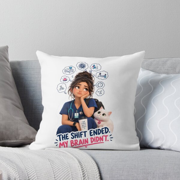 Item preview, The Shift Ended My Brain Didn't – Funny Nurse Life design  designed and sold by Nurse Craft Studio.