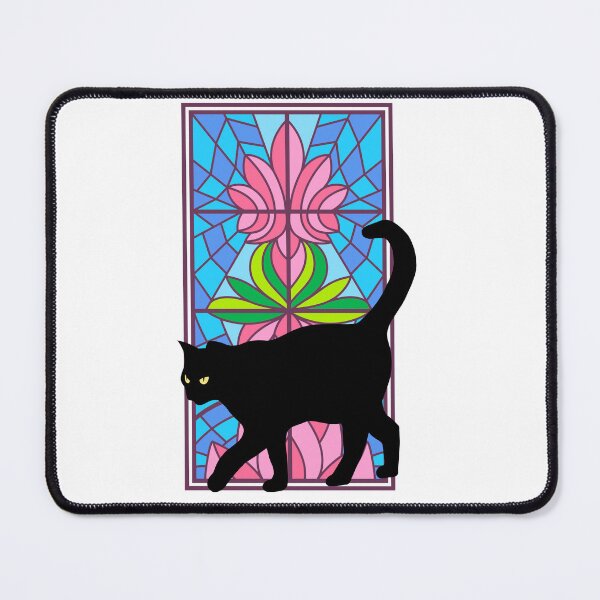Item preview, Black cat stained glass designed and sold by Strangestory.