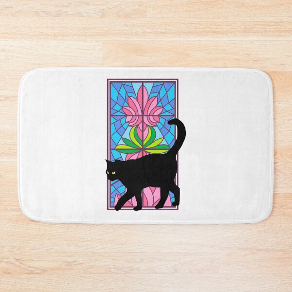 Item preview, Black cat stained glass designed and sold by Strangestory.