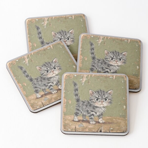 Item preview, Tiny Kitten Puffed Up to Look Enormous designed and sold by PictorialWhimsy.