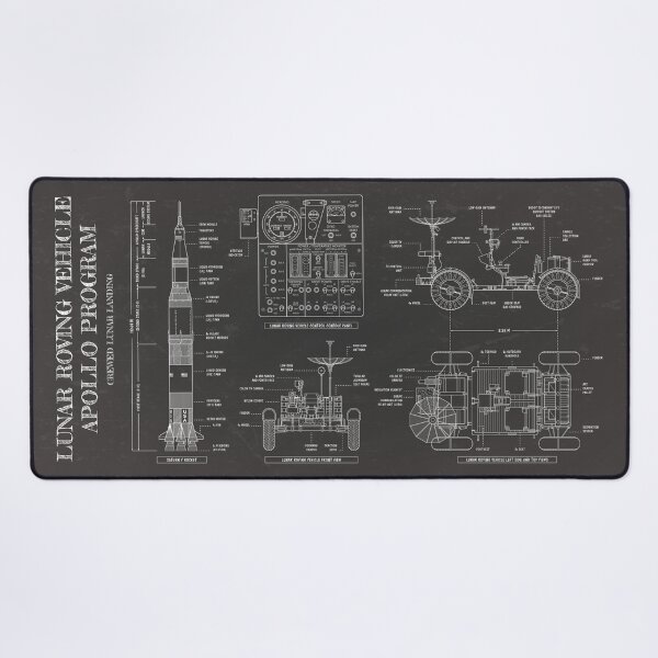 Item preview, Lunar Roving Vehicle - Apollo Program (Blackboard) designed and sold by BGALAXY.