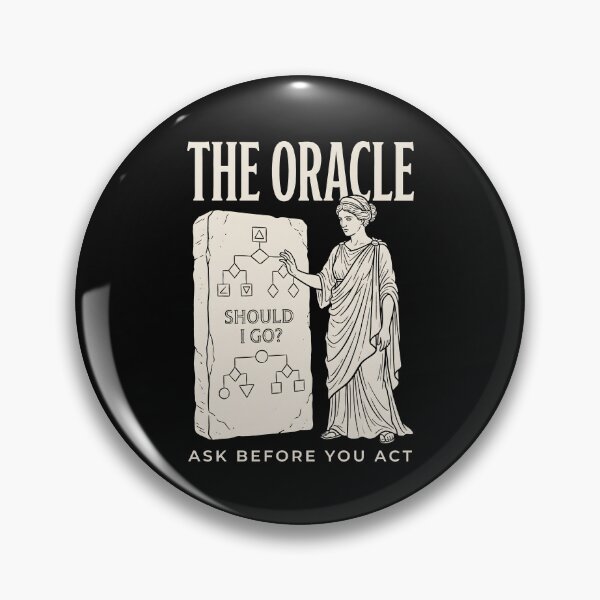 Item preview, Overthinking The Oracle Flowchart Humor designed and sold by SplashTastic.