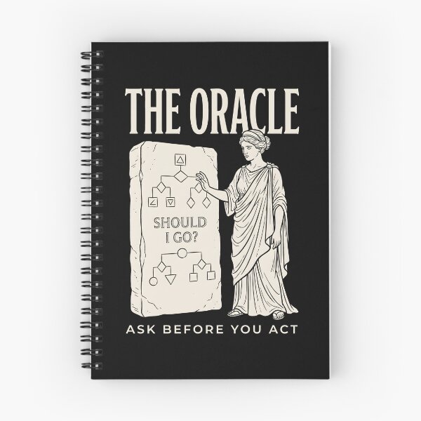 Item preview, Overthinking The Oracle Flowchart Humor designed and sold by SplashTastic.