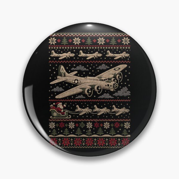 Item preview, B17 Flying Fortress Christmas Sweater Gear designed and sold by DynamicDesign.
