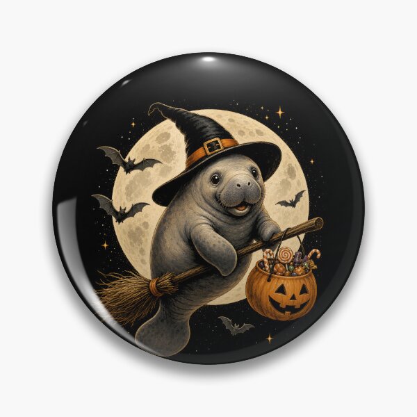 Item preview, Manatee Witch Halloween Manatee Gear designed and sold by DynamicDesign.