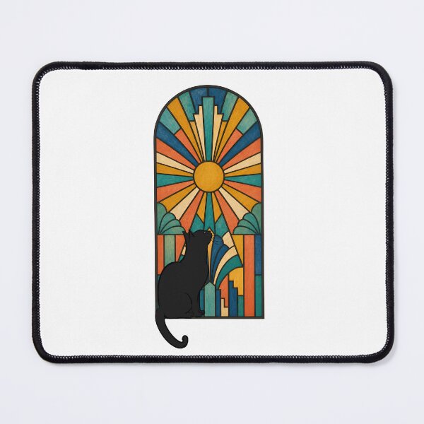 Item preview, Black cat stained glass designed and sold by Strangestory.