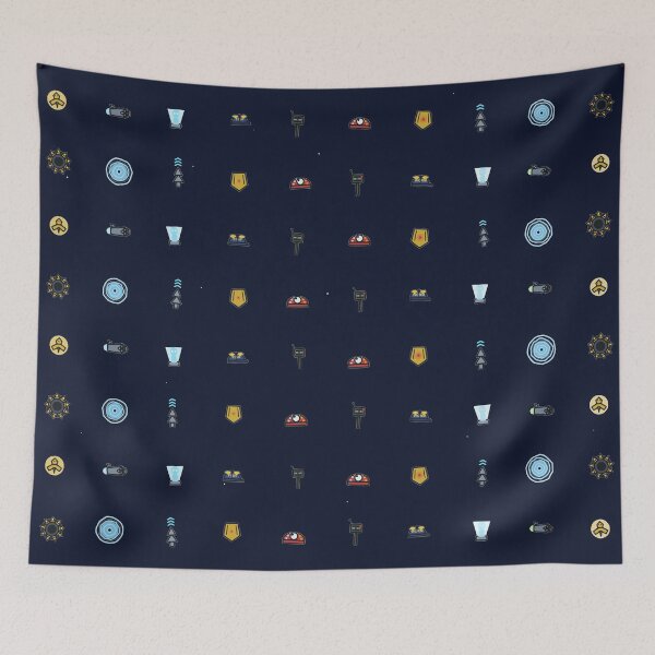 Item preview, Sci-Fi Stargate Portal Wormhole Micro Icon Seamless Pattern designed and sold by KungPowUnicorn.