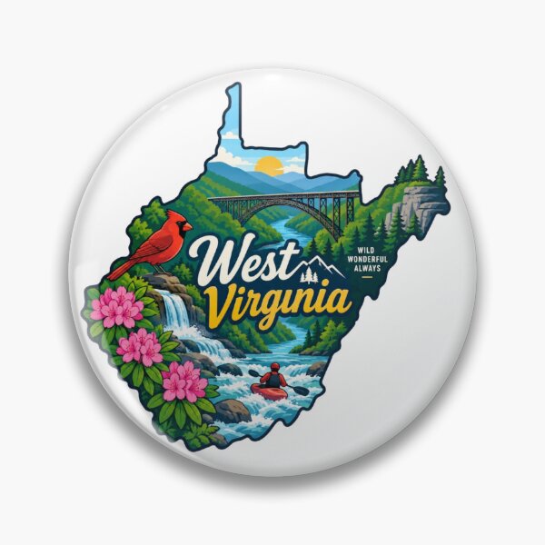 Item preview, West Virginia State Map designed and sold by Myra365Art.