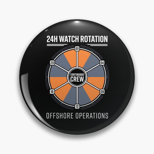 Item preview, Offshore Operations 24H Watch Rotation Maritime designed and sold by SplashTastic.