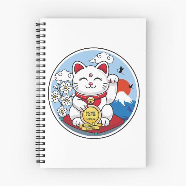 Item preview, White Maneki Neko with Closed Eyes – Fortune designed and sold by Vector Woofs.