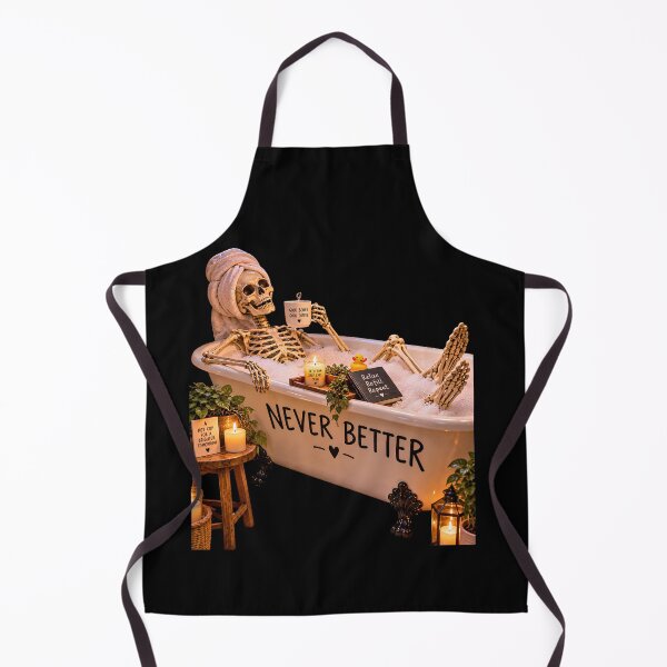 Item preview, Never Better – Skeleton Self Care Club Funny Halloween Bath designed and sold by BumbleBloom7.