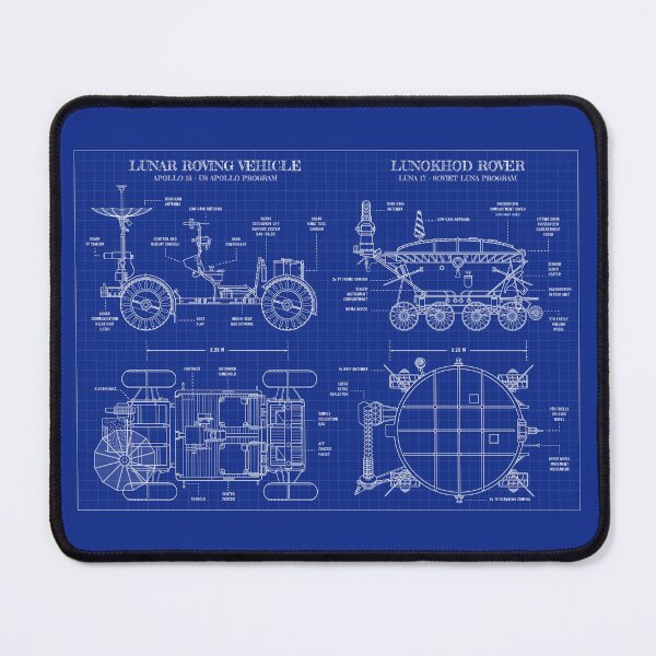 Item preview, Lunar Roving Vehicle and Lunokhod rover. Moon Exploration (Blueprint) designed and sold by BGALAXY.
