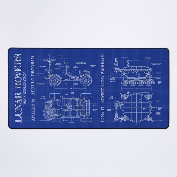 Item preview, Lunar Roving Vehicle and Lunokhod rover. Moon Exploration (Blueprint) designed and sold by BGALAXY.