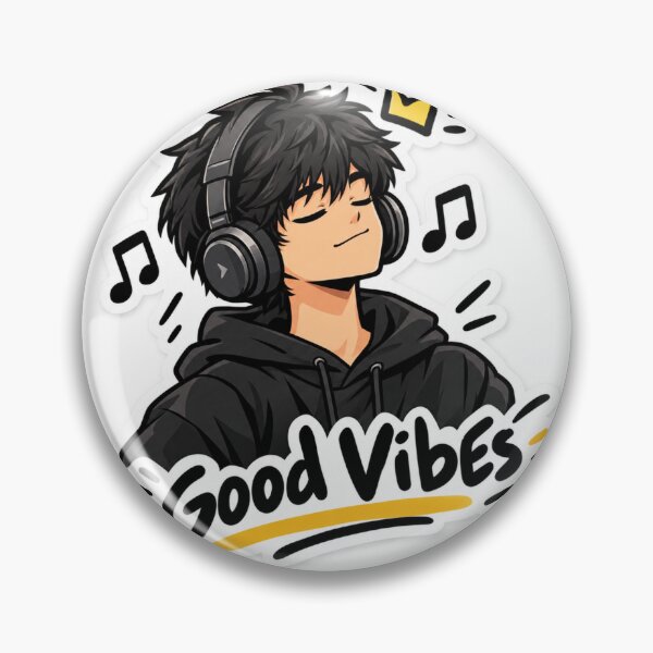 Item preview, Good Vibes Music Boy – Headphones  designed and sold by GenZ Doodle.