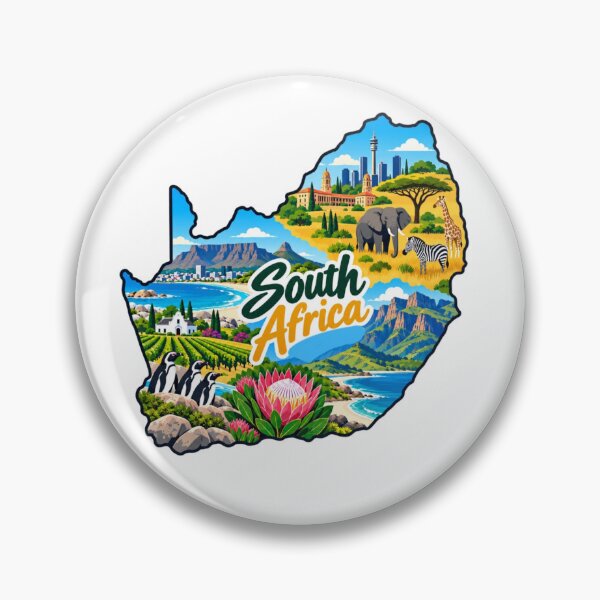 Item preview, South Africa Country Map designed and sold by Myra365Art.