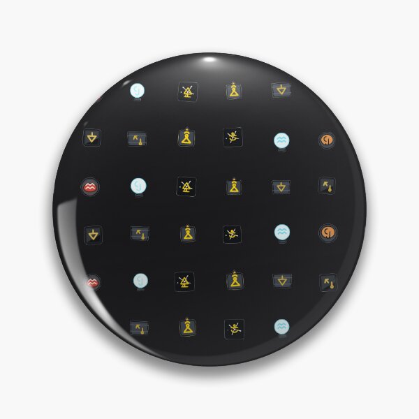 Item preview, Sci-Fi Stargate Constellation Glyphs Alien Address Micro Icon Seamless Pattern designed and sold by KungPowUnicorn.