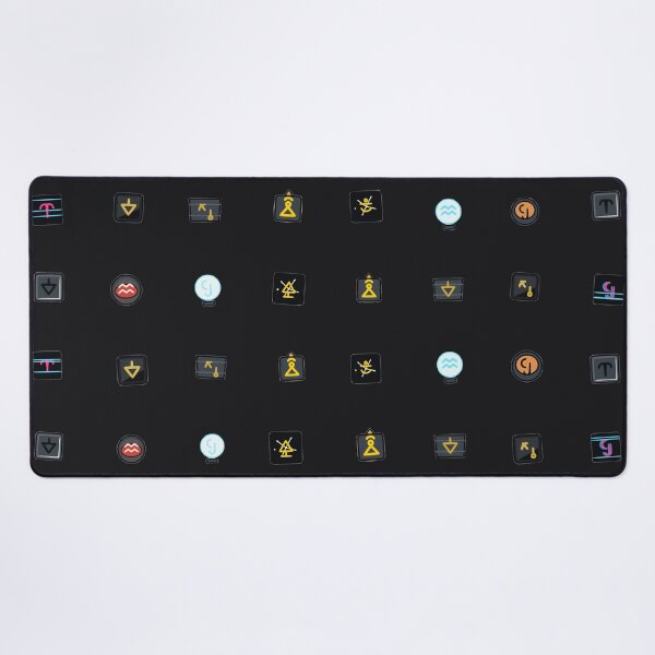 Item preview, Sci-Fi Stargate Constellation Glyphs Alien Address Micro Icon Seamless Pattern designed and sold by KungPowUnicorn.